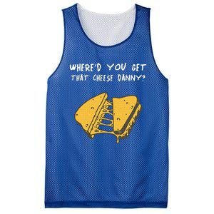 WhereD Ya Get That Cheese Danny Shane Gillis Grilled Cheese Mesh Reversible Basketball Jersey Tank