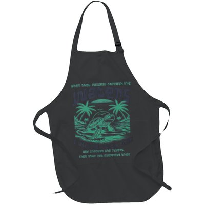When You Go Through Deep Waters I Will Be With You God Full-Length Apron With Pockets