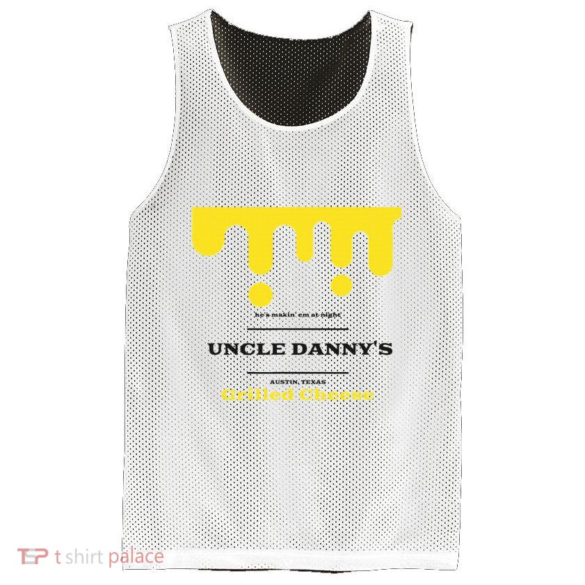 WhereD Ya Get That Cheese Danny Shane Gillis Grilled Cheese Mesh Reversible Basketball Jersey Tank