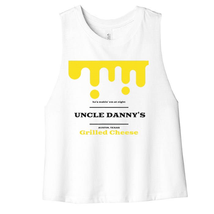 WhereD Ya Get That Cheese Danny Shane Gillis Grilled Cheese Women's Racerback Cropped Tank