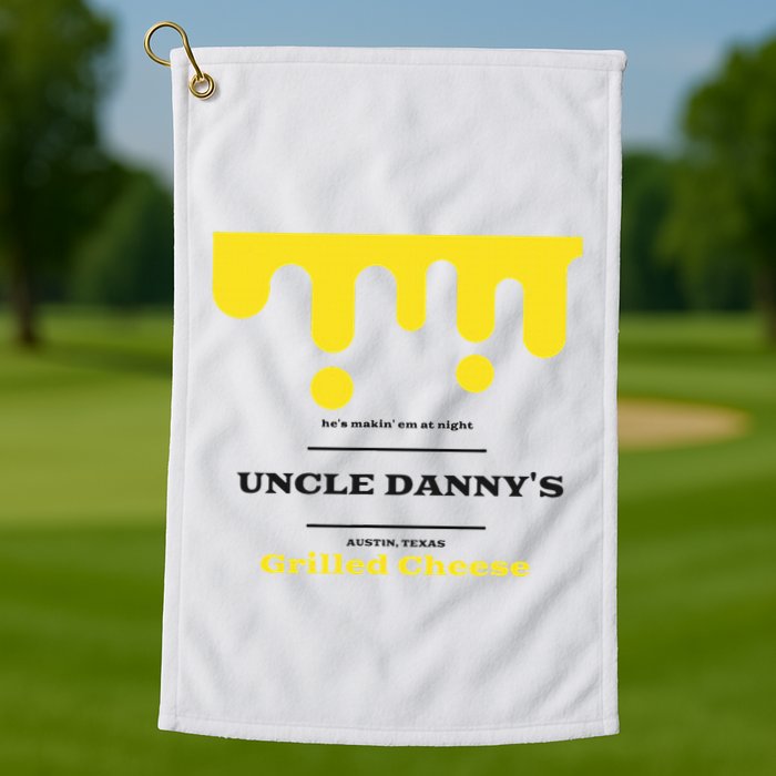 WhereD Ya Get That Cheese Danny Shane Gillis Grilled Cheese Golf Towel