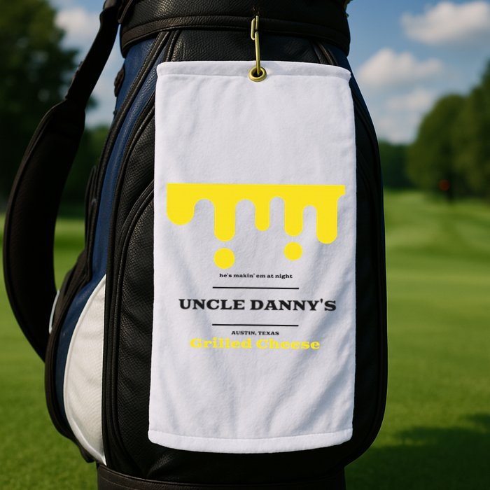 WhereD Ya Get That Cheese Danny Shane Gillis Grilled Cheese Golf Towel