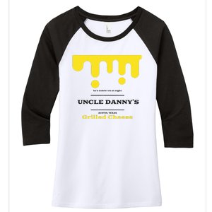 WhereD Ya Get That Cheese Danny Shane Gillis Grilled Cheese Women's Tri-Blend 3/4-Sleeve Raglan Shirt