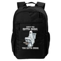 When You Gotta Ghoul Pooping Bathroom Funny Halloween Daily Commute Backpack