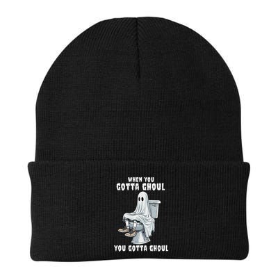 When You Gotta Ghoul Pooping Bathroom Funny Halloween Beanie