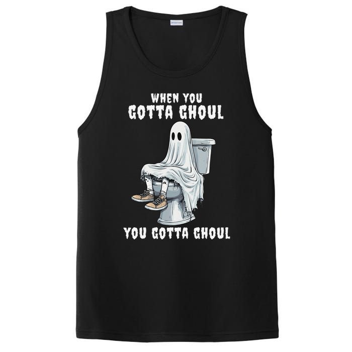 When You Gotta Ghoul Pooping Bathroom Funny Halloween PosiCharge Competitor Tank