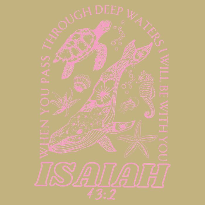 When You Go Through Deep Waters I Will Be With You God Cooling Performance Crew T-Shirt