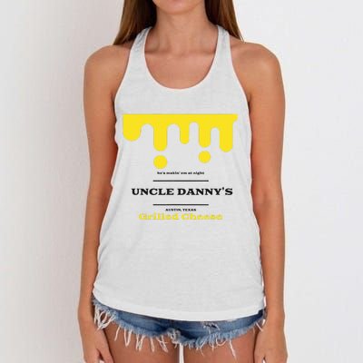 Whered Ya Get That Cheese Women's Knotted Racerback Tank