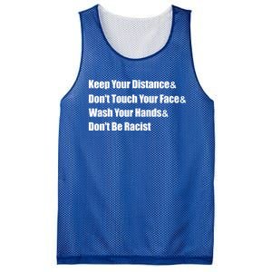 Wash Your Hands And Dont Be Racist Social Distancing Gift Mesh Reversible Basketball Jersey Tank