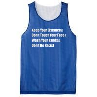 Wash Your Hands And Dont Be Racist Social Distancing Gift Mesh Reversible Basketball Jersey Tank