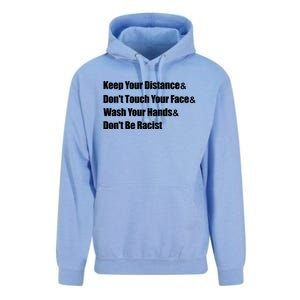 Wash Your Hands And Dont Be Racist Social Distancing Gift Unisex Surf Hoodie