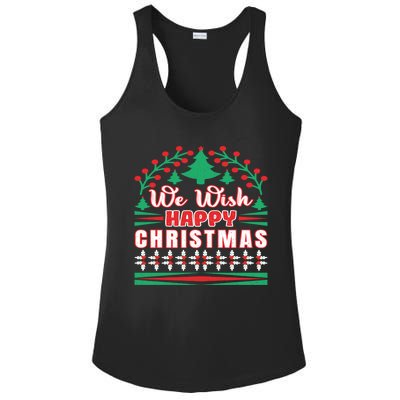 Wish You Happy Merry Jolly Christmas Matching Family Gnomes Cute Gift Ladies PosiCharge Competitor Racerback Tank