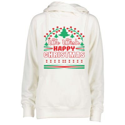 Wish You Happy Merry Jolly Christmas Matching Family Gnomes Cute Gift Womens Funnel Neck Pullover Hood