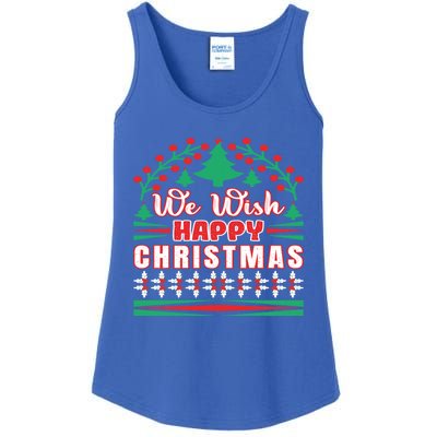 Wish You Happy Merry Jolly Christmas Matching Family Gnomes Cute Gift Ladies Essential Tank