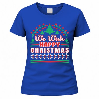 Wish You Happy Merry Jolly Christmas Matching Family Gnomes Cute Gift Women's T-Shirt