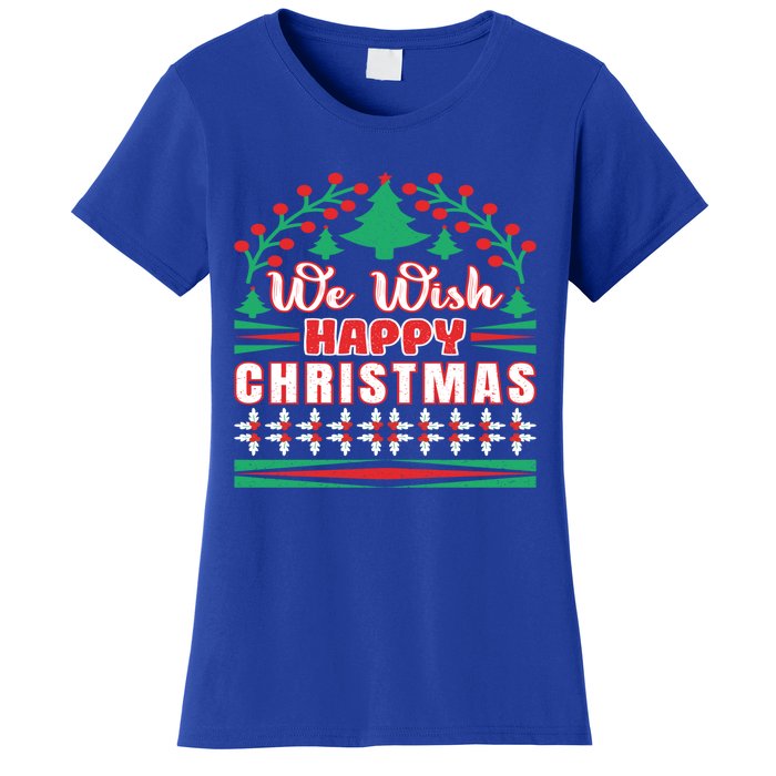 Wish You Happy Merry Jolly Christmas Matching Family Gnomes Cute Gift Women's T-Shirt