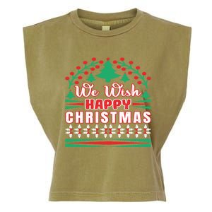 Wish You Happy Merry Jolly Christmas Matching Family Gnomes Cute Gift Garment-Dyed Women's Muscle Tee