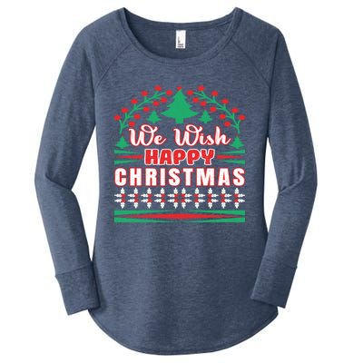 Wish You Happy Merry Jolly Christmas Matching Family Gnomes Cute Gift Women's Perfect Tri Tunic Long Sleeve Shirt