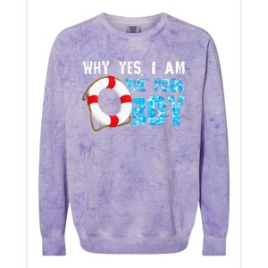 Why Yes I Am The Pool Funny Swimmer Swimming Swim Colorblast Crewneck Sweatshirt