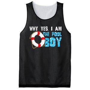 Why Yes I Am The Pool Funny Swimmer Swimming Swim Mesh Reversible Basketball Jersey Tank