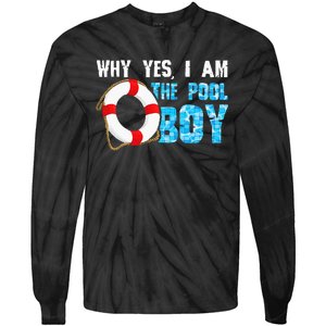 Why Yes I Am The Pool Funny Swimmer Swimming Swim Tie-Dye Long Sleeve Shirt