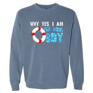 Why Yes I Am The Pool Funny Swimmer Swimming Swim Garment-Dyed Sweatshirt