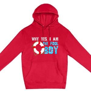 Why Yes I Am The Pool Funny Swimmer Swimming Swim Premium Pullover Hoodie