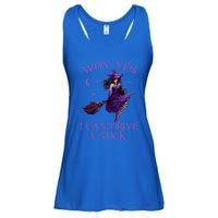 Why Yes I Can Drive A Stick Funny Halloween Witch Gift Ladies Essential Flowy Tank