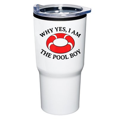 Why Yes I Am The Pool Boy Funny Swimming Accessories Gift Tumbler