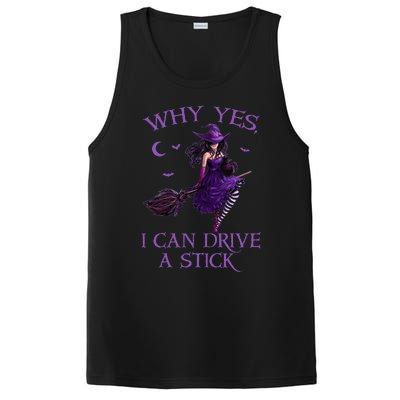 Why Yes I Can Drive A Stick Funny Halloween Witch Women Girl PosiCharge Competitor Tank