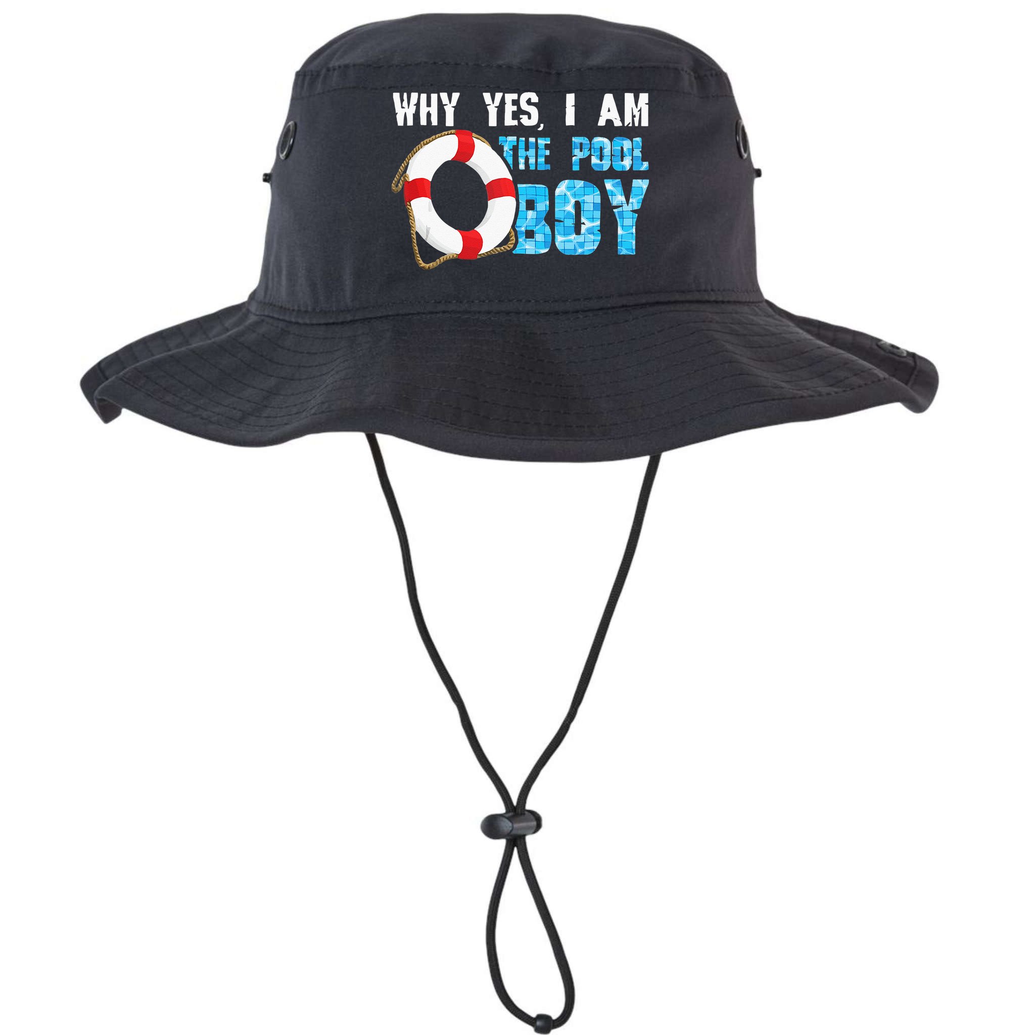 Why Yes I Am The Pool Boy Funny Swimmer Swimming Swim Gift Bucket Hat