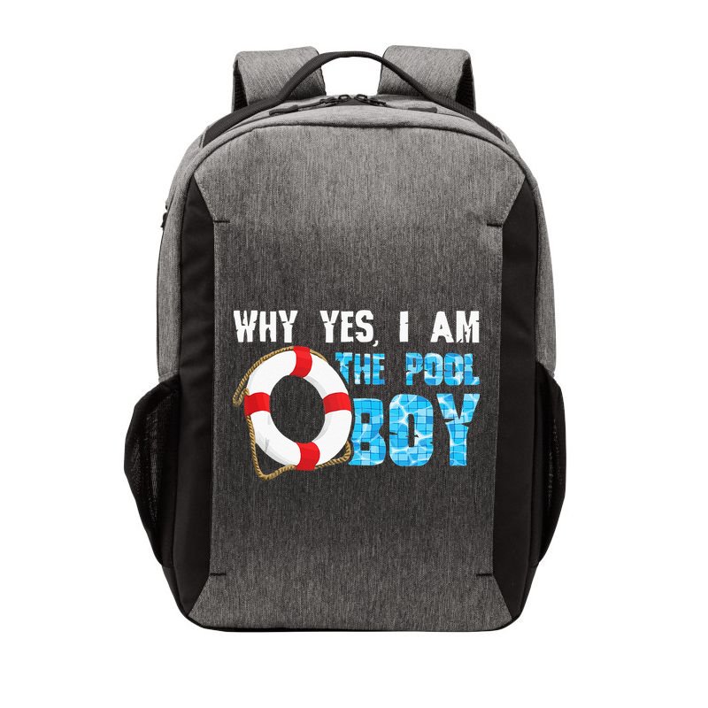 Why Yes I Am The Pool Boy Funny Swimmer Swimming Swim Gift Vector Backpack