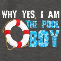 Why Yes I Am The Pool Boy Funny Swimmer Swimming Swim Gift Vector Backpack