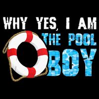 Why Yes I Am The Pool Boy Funny Swimmer Swimming Swim Gift Drawstring Bag