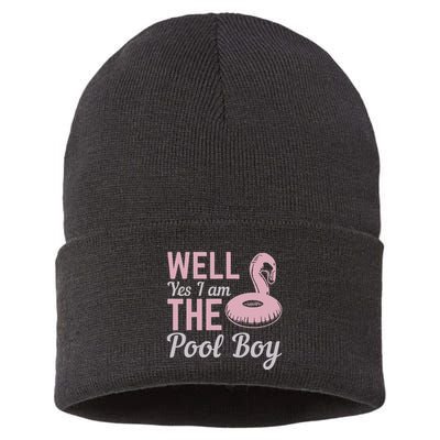 Well Yes I Am The Pool Boy Sustainable Knit Beanie