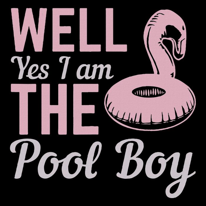 Well Yes I Am The Pool Boy Cropped Pullover Crew