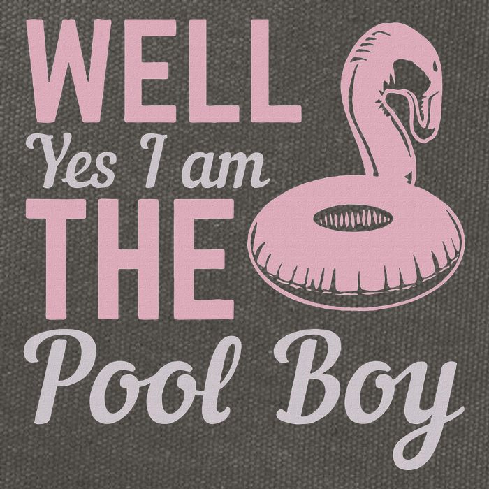 Well Yes I Am The Pool Boy Cotton Canvas Backpack