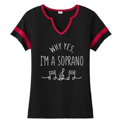 Why Yes I'm A Sopranino Musical Ladies Halftime Notch Neck Tee