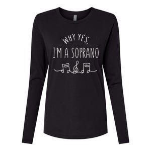 Why Yes I'm A Sopranino Musical Womens Cotton Relaxed Long Sleeve T-Shirt