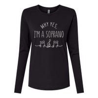 Why Yes I'm A Sopranino Musical Womens Cotton Relaxed Long Sleeve T-Shirt