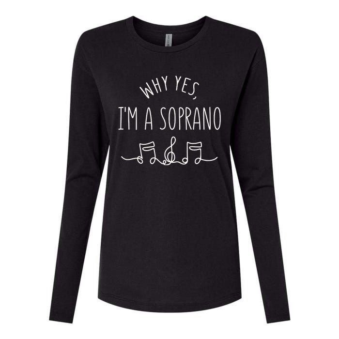 Why Yes I'm A Sopranino Musical Womens Cotton Relaxed Long Sleeve T-Shirt