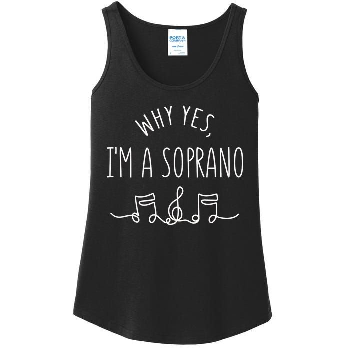 Why Yes I'm A Sopranino Musical Ladies Essential Tank