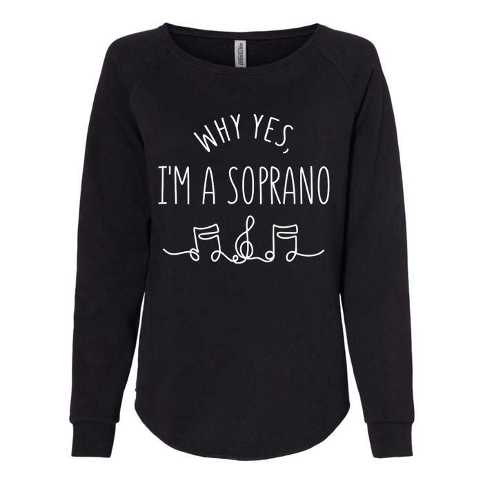 Why Yes I'm A Sopranino Musical Womens California Wash Sweatshirt