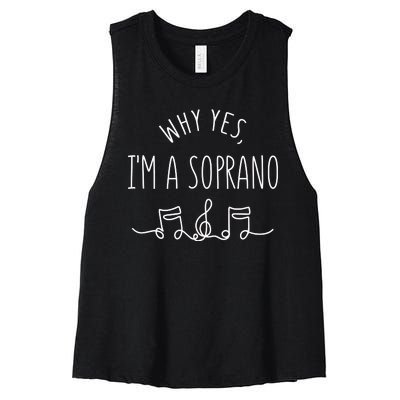 Why Yes I'm A Sopranino Musical Women's Racerback Cropped Tank