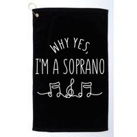 Why Yes I'm A Sopranino Musical Golf Towel