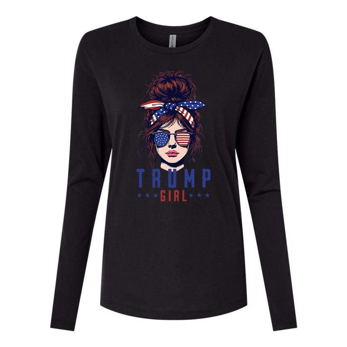 Women Yes IM A Trump Girl Get Over It Trump 2024 Election Womens Cotton Relaxed Long Sleeve T-Shirt