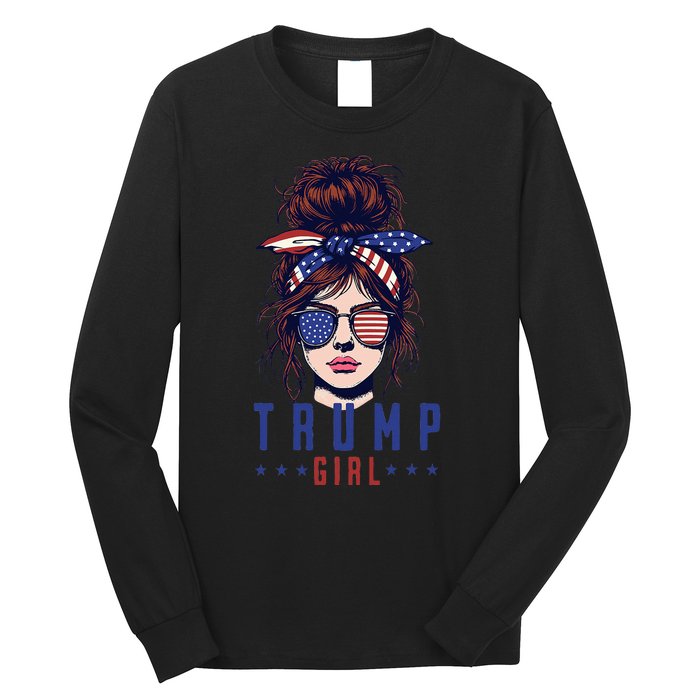 Women Yes IM A Trump Girl Get Over It Trump 2024 Election Long Sleeve Shirt