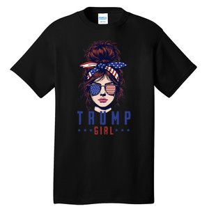 Women Yes IM A Trump Girl Get Over It Trump 2024 Election Tall T-Shirt