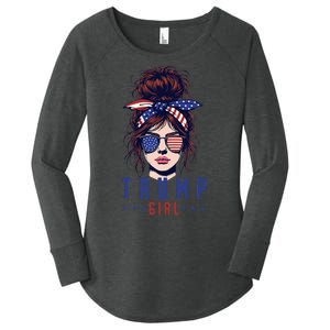 Women Yes IM A Trump Girl Get Over It Trump 2024 Election Women's Perfect Tri Tunic Long Sleeve Shirt