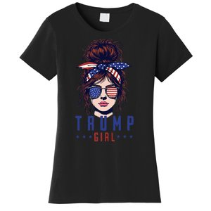 Women Yes IM A Trump Girl Get Over It Trump 2024 Election Women's T-Shirt